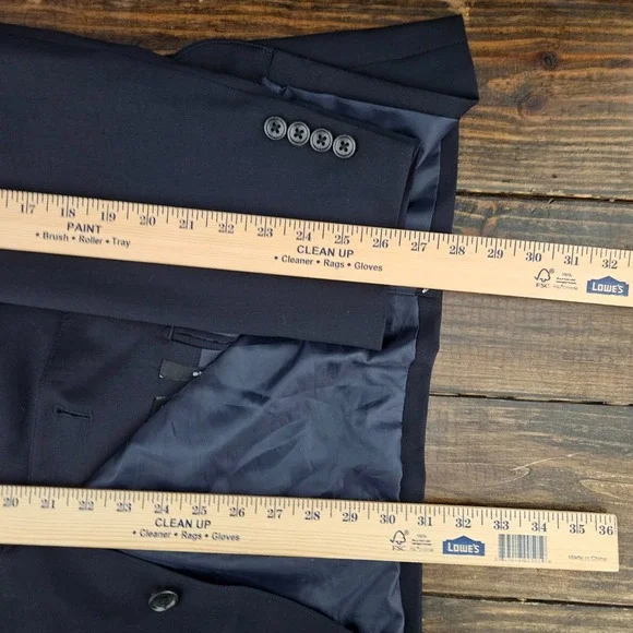 Bonobos Men's Sport Coat Blazer Two Button Navy Wool Spandex Athletic Fit 48R - Picture 5 of 16